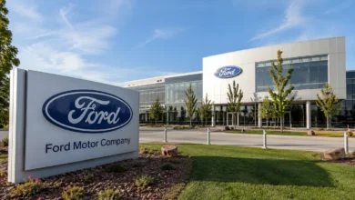 Ford Motor Company logo displayed on a vehicle grille