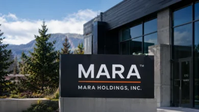 MARA Holdings stock chart showing intraday decline on July 29, 2026