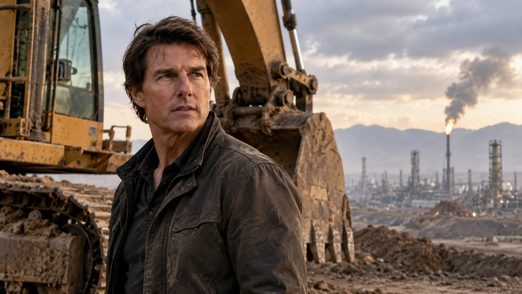 Tom Cruise as Digger Rockwell in the 2026 dark comedy film Digger.