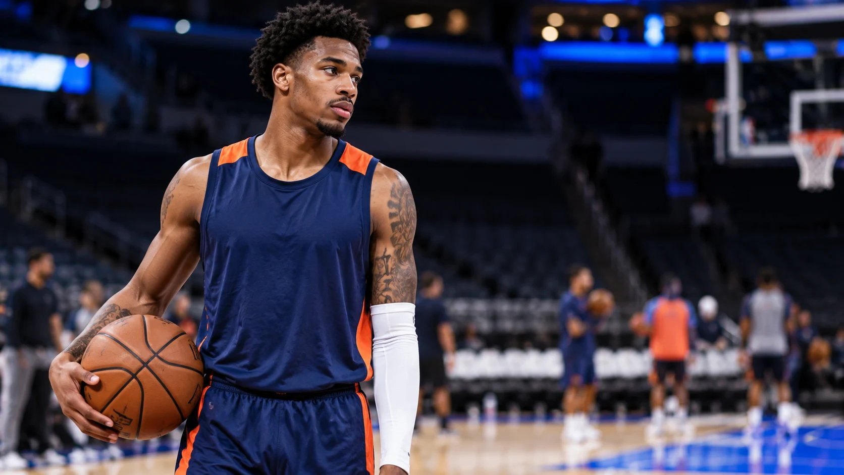 Zhaire Smith in an Oklahoma City Thunder uniform during the 2026 NBA preseason.